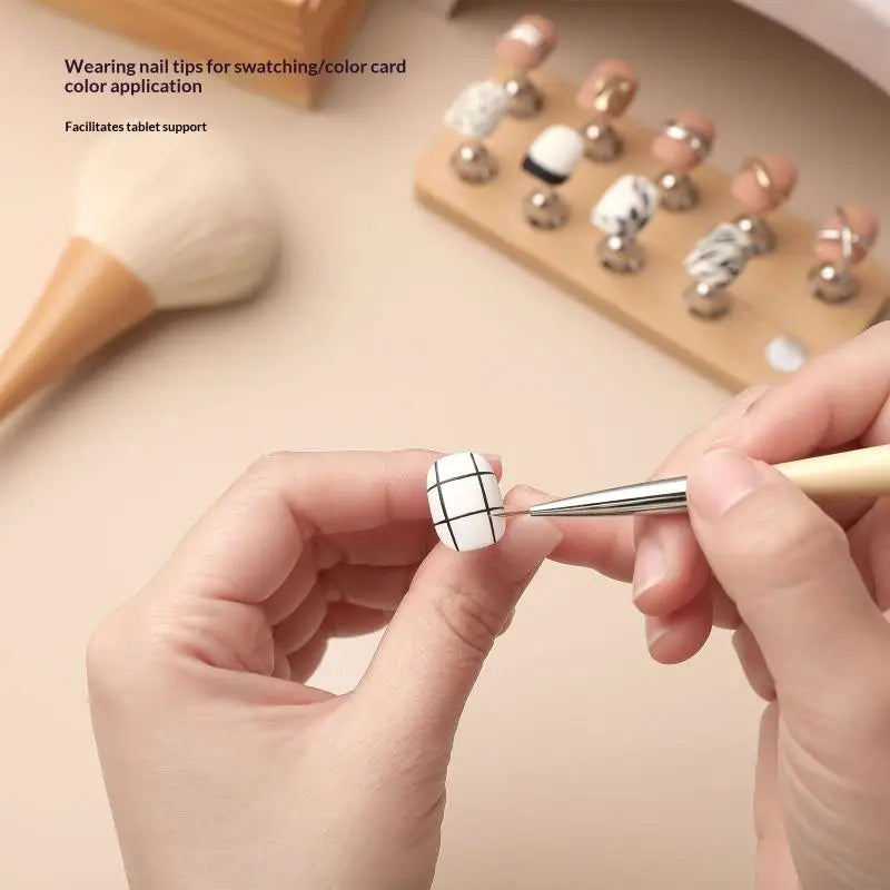 Double Row Magnetic Nail Holder Practice Stand – 10 Tips