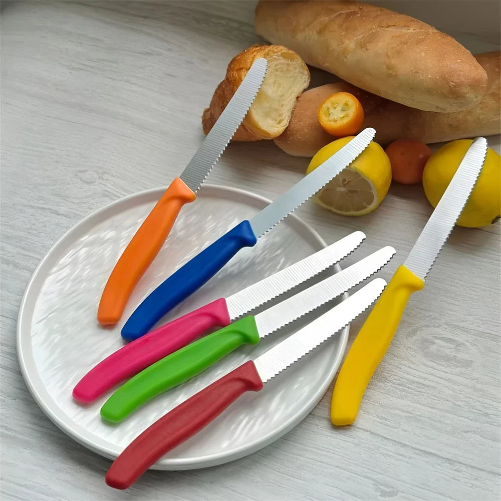Serrated Steak Knives Set 6 or 12 Pcs – Round Tip Kitchen Knife