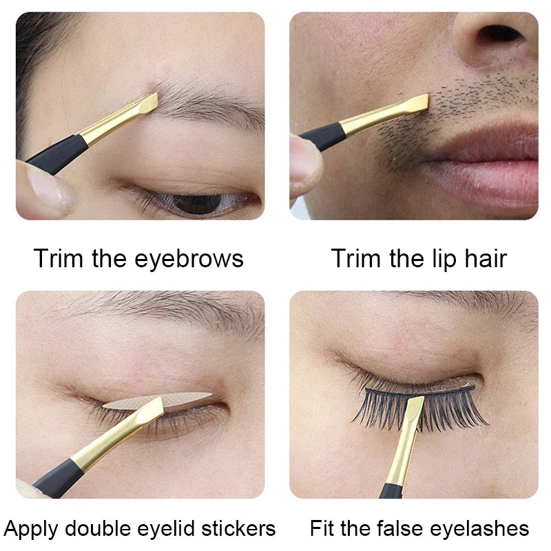 Stainless Steel Slant Tweezers – Eyebrow, Lash & Beard Tool