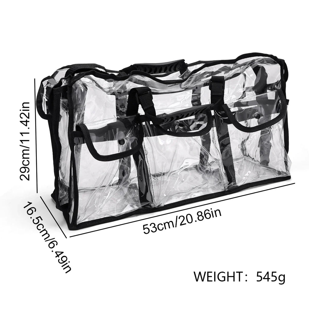 Transparent Waterproof Hairdressing Backpack | Salon Barber Bag
