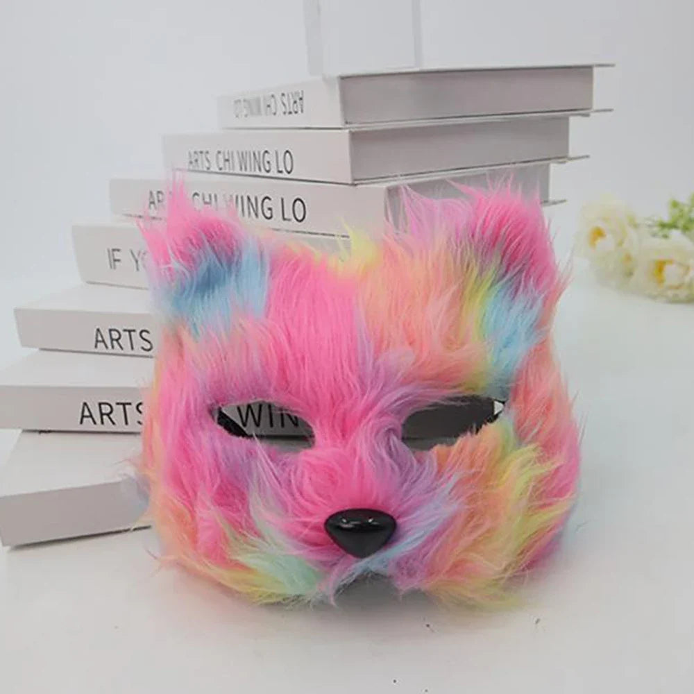 Halloween Animal Cosplay Fox Shape Half Face Eye Mask Sexy Cat