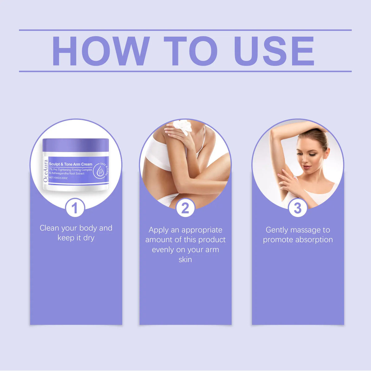 OceAura Arm Firming Cream – Tighten, Tone & Sculpt Arms