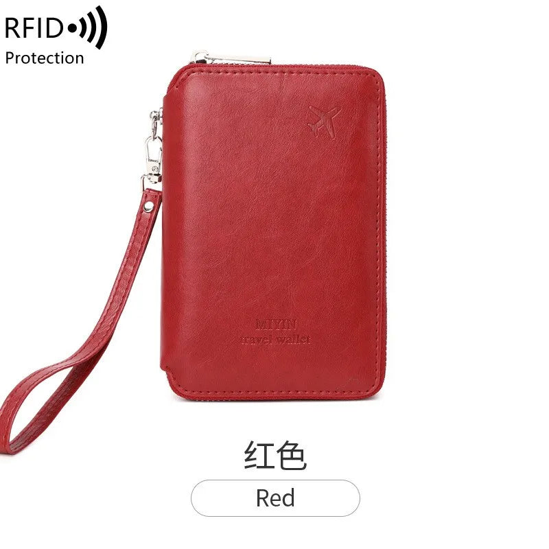 RFID Passport Holder Wallet – Minimalist PU Leather Travel Organizer