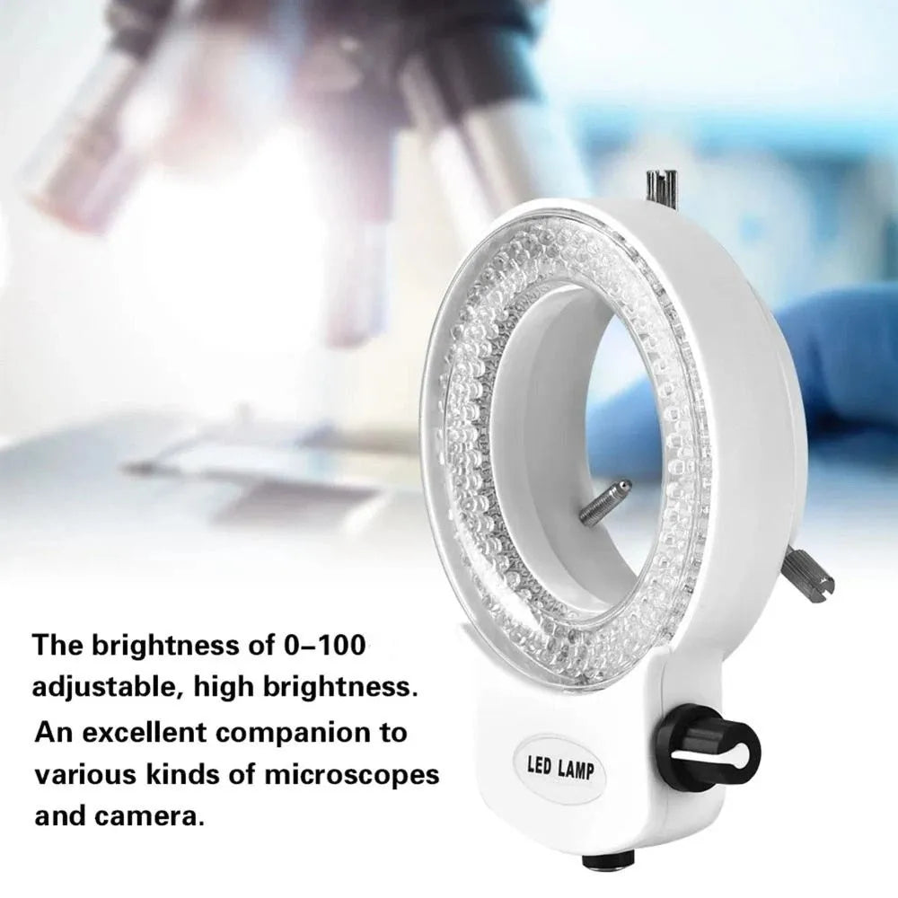 144 LED Microscope Ring Light – Dimmable Non-Flickering Illuminator