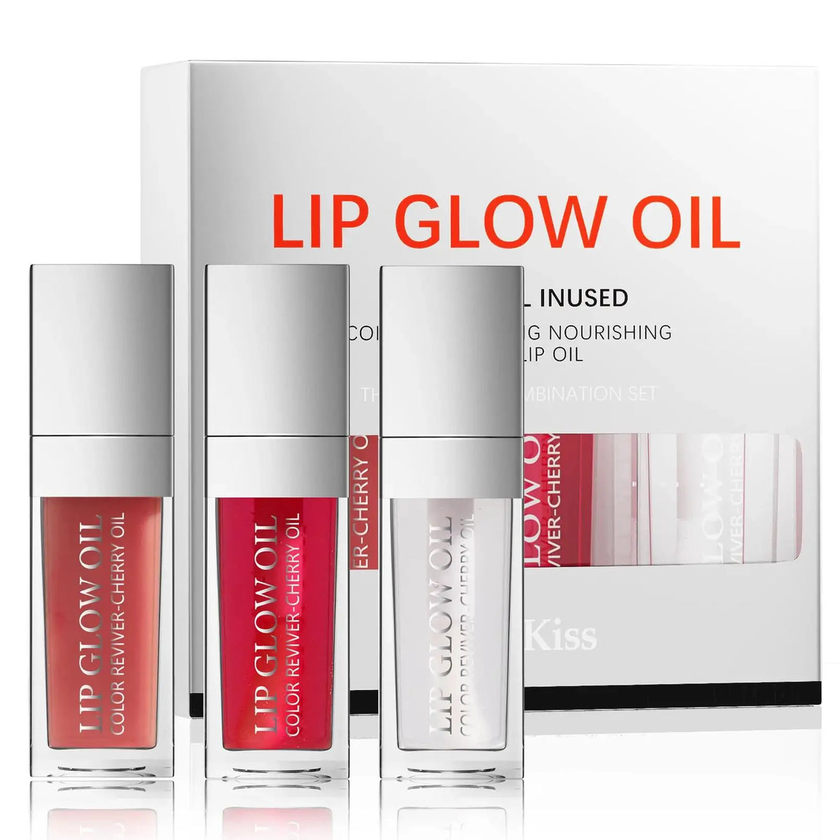 Hello Kiss Lip Oil Trio – Glossy, Hydrating & Long-Lasting