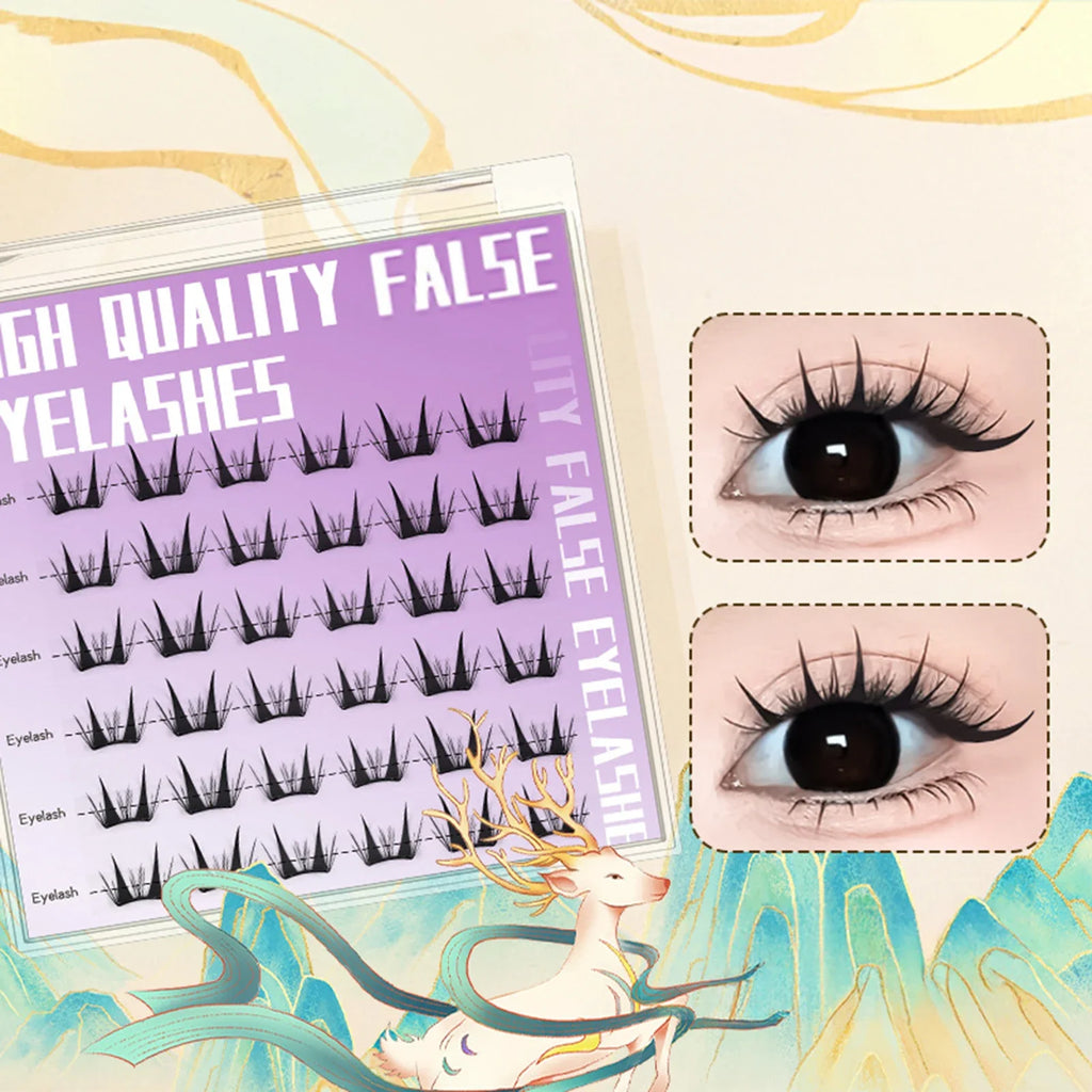 Glue-Free Self-Adhesive Cluster Lashes | Wispy 7–13mm Extensions