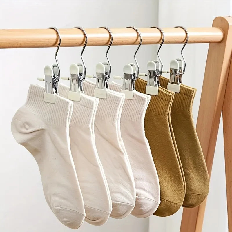 10 Metal Pants Hangers with Clips – Space-Saving Closet Organizer