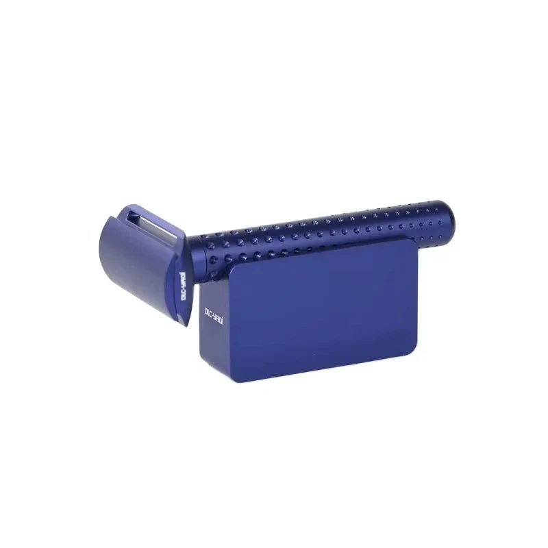 2026 Yaqi Sputnik Men's Safety Razor Dark Blue Aluminum Handle Holder