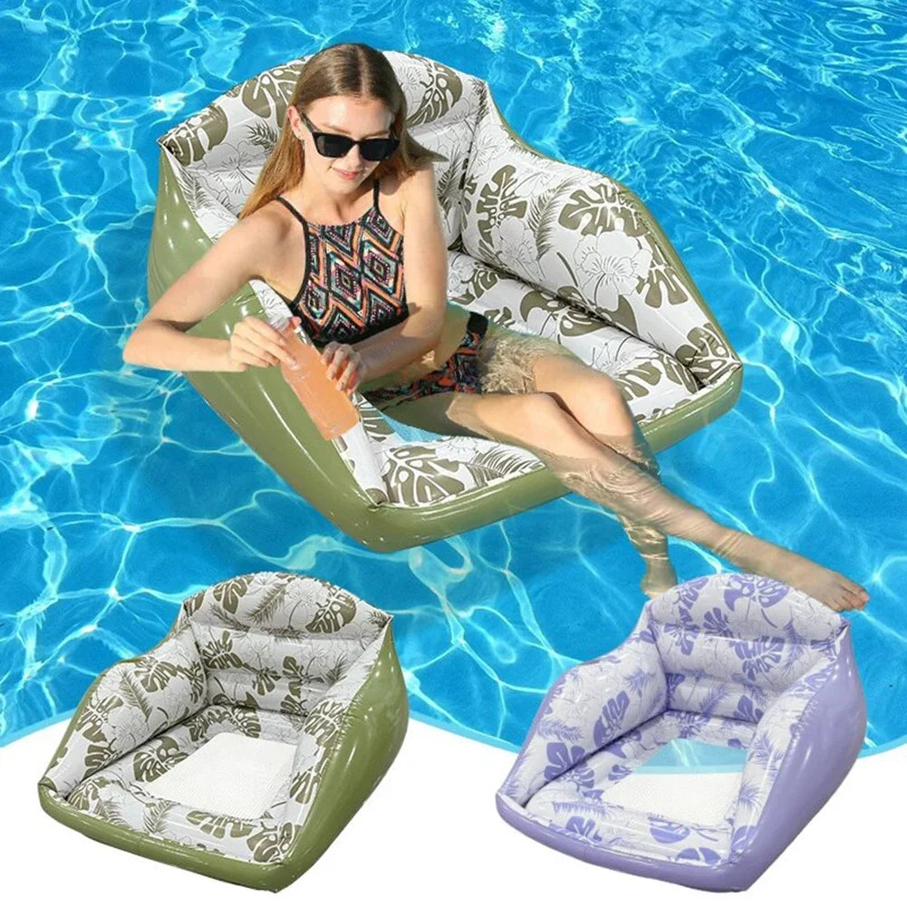 Inflatable Pool Sofa Chair with Cup Holders | Beach Float