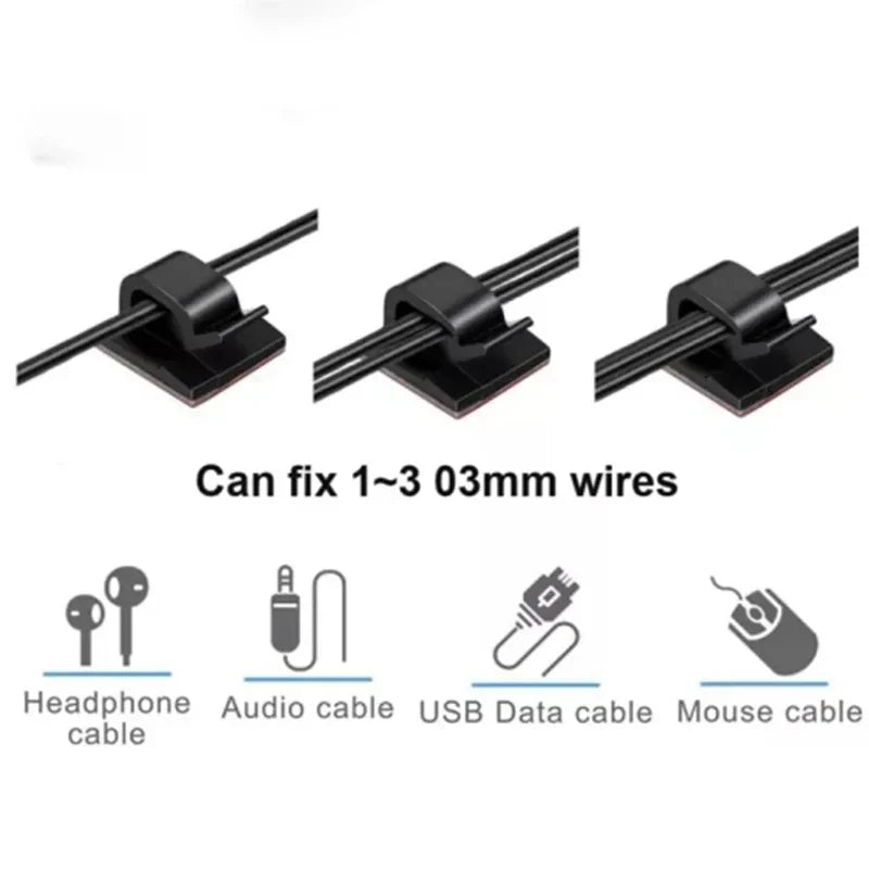 Self-Adhesive Cable Clips – Waterproof Wire Management Clamps