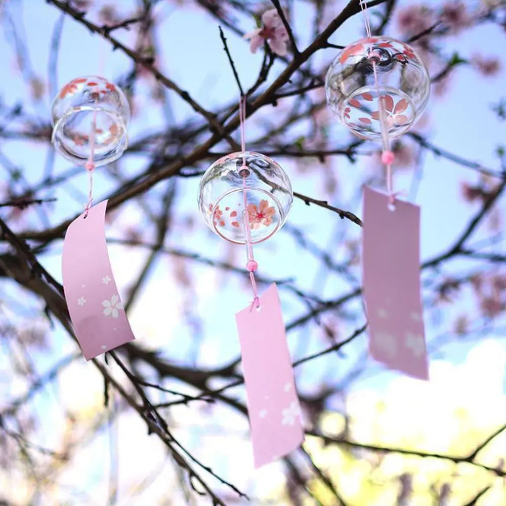Japanese Glass Wind Chime – Handmade Furin Bell Home Decor