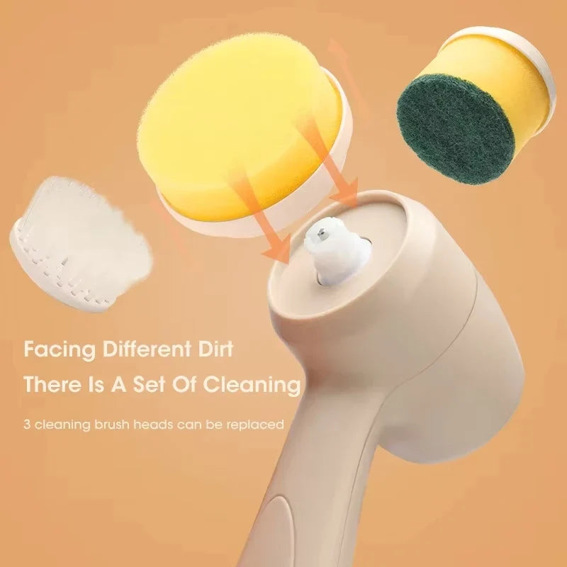Electric Spin Scrubber USB Rechargeable Cleaning Brush