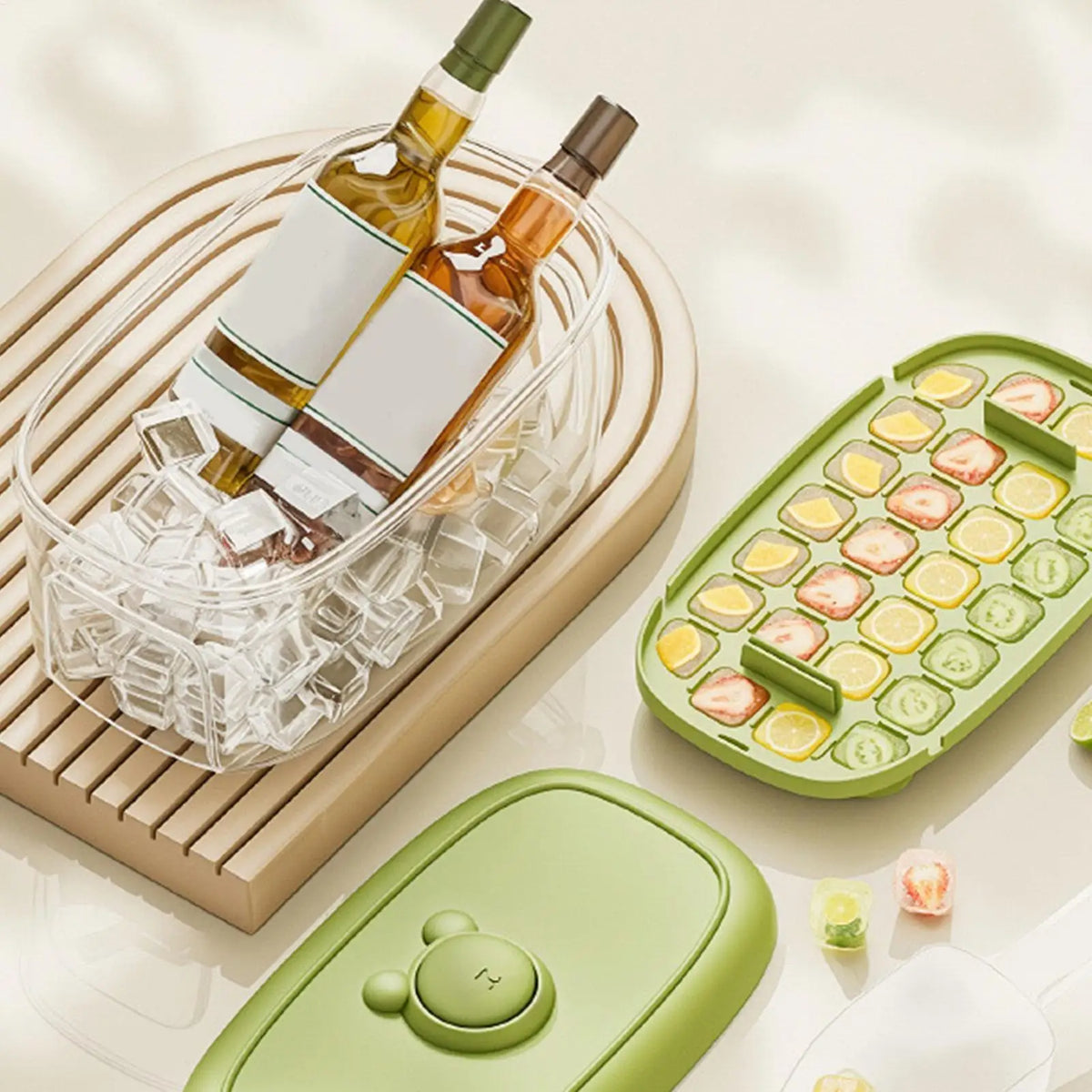 28-Grid Ice Cube Tray | Leakproof Easy Release Freezer Mold