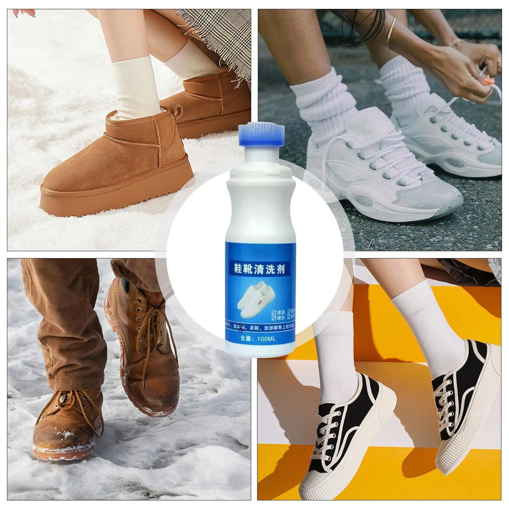 White Shoe Cleaner Foam Spray 100ml – No-Wash Sneaker Care