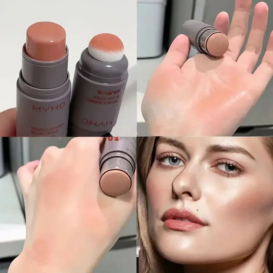Double-Ended Creamy Blush Stick – Matte, Long-Lasting | Lakerain