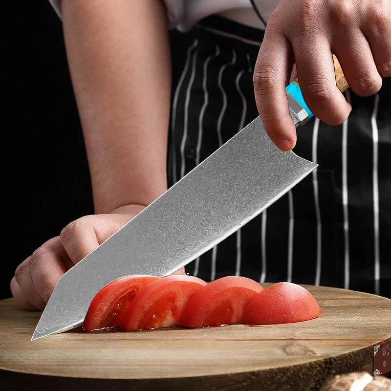 InLeung Damascus Steel Chef Knife – Handmade Japanese Kitchen