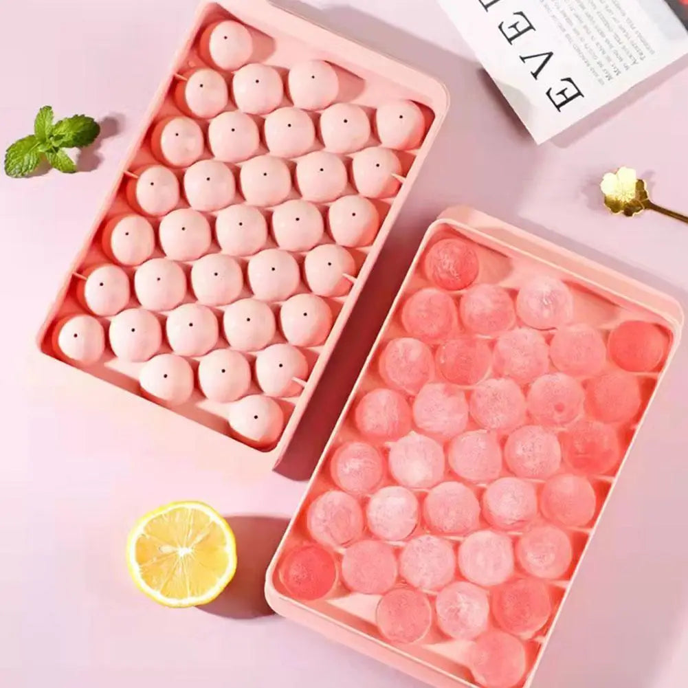 Round Ice Ball Maker Tray – Whiskey Sphere Mold | 2 Colors