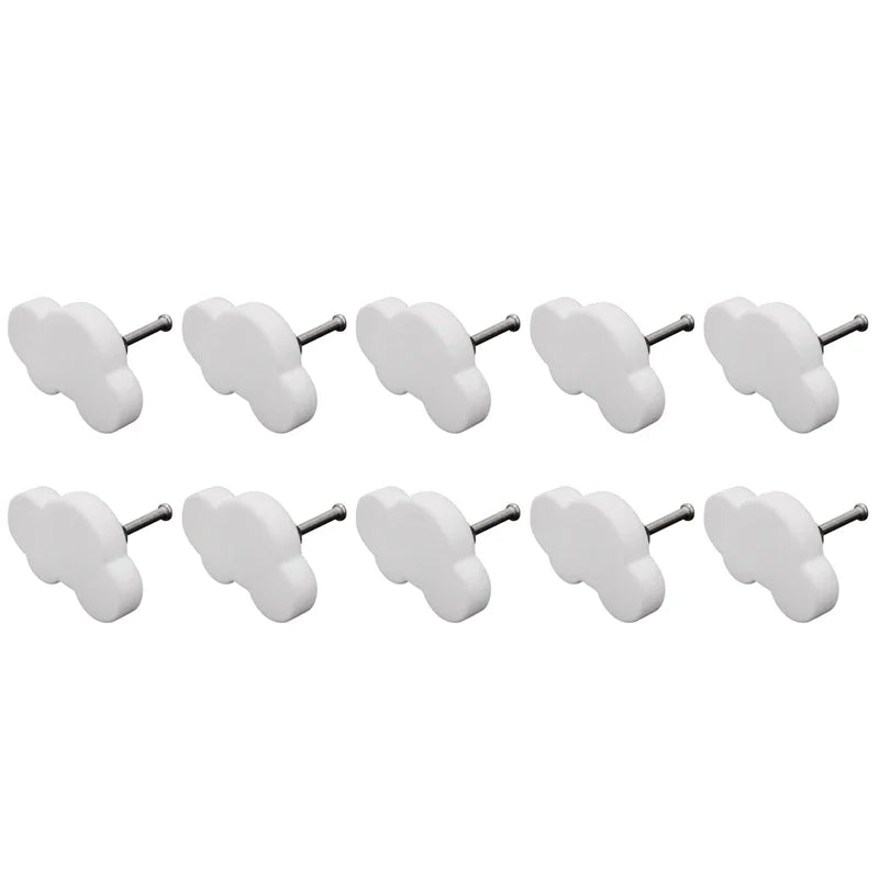 10-Pack Cartoon Cloud Drawer Knobs & Handles for Kids' Rooms