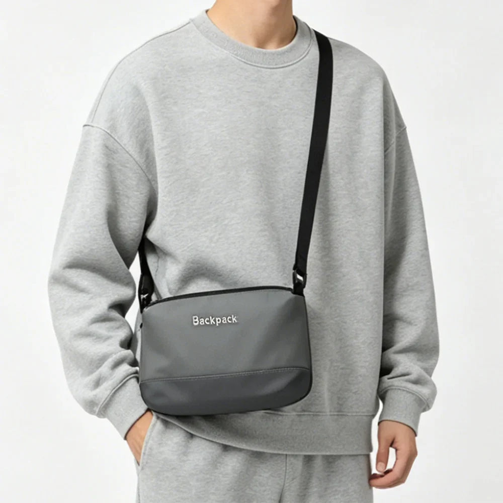 Unisex Waterproof Oxford Cloth Crossbody Bag Minimalist Letter Print