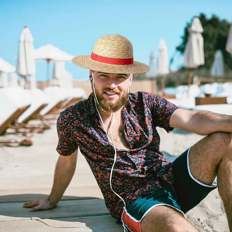 Unisex Straw Sun Hat – Beach, Festival & Costume Prop