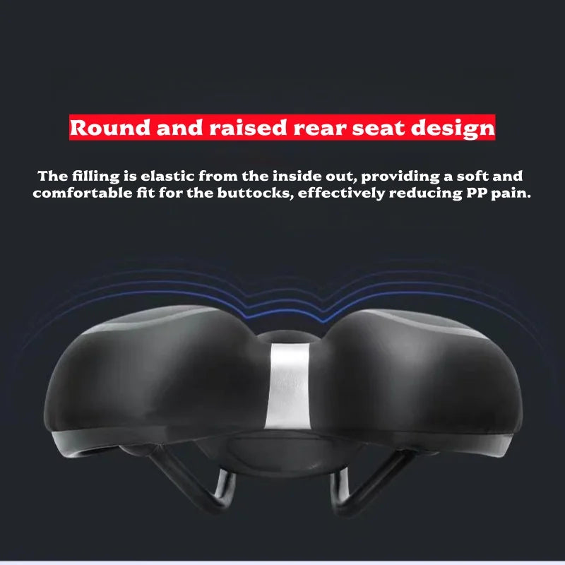 Gel Cushion Road Bike Seat | Shock-Absorbing PU Leather Saddle
