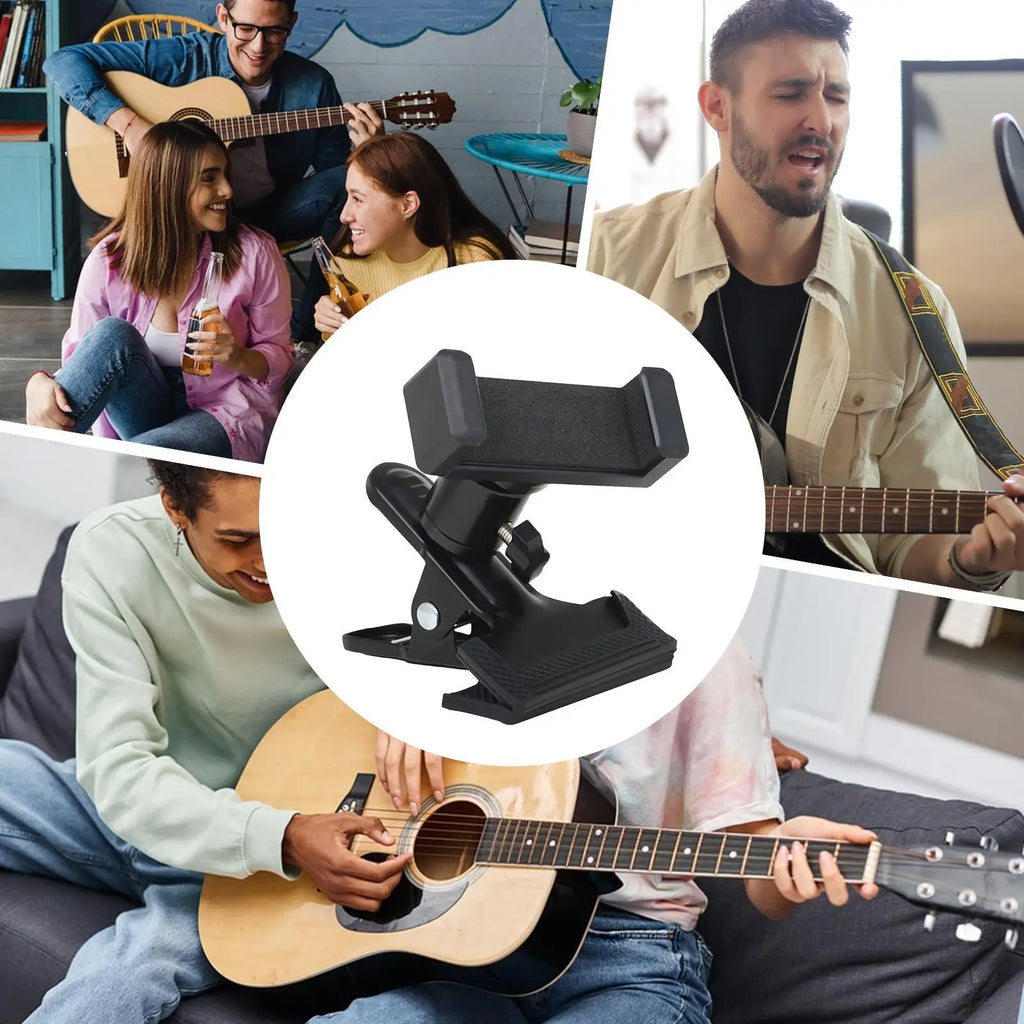 360° Rotatable Guitar Phone Holder | Live Stream & Record