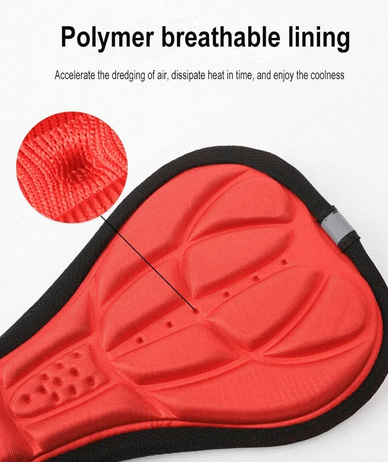 3D Bike Saddle Cover Breathable Comfort Foam Seat Cushion Cycling