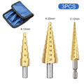 HSS Titanium Step Drill Bit Set | Wood & Metal Hole Cutter