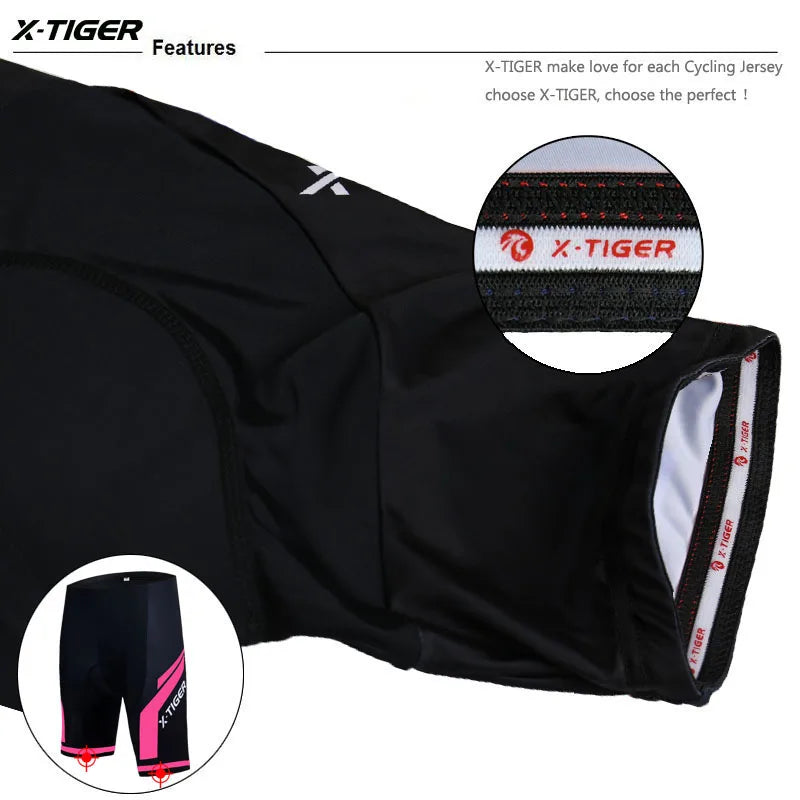 X-TIGER Women's 3D Gel Padded Cycling Shorts – MTB & Road Bike
