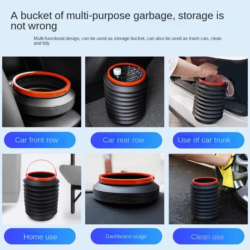Car Clamshell Trash Bin – Hanging Vehicle Garbage Can
