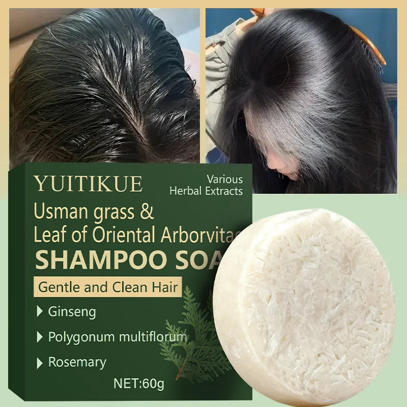 YUITIKUE Cypress Shampoo Bar – Ginseng & Rosemary | All Hair Types
