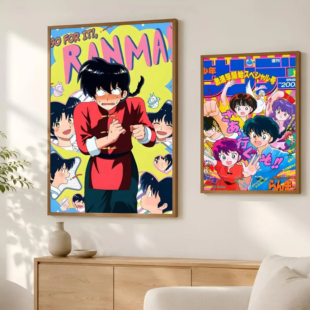Ranma Anime Self-Stick HD PVC Wall Poster – Waterproof Decor