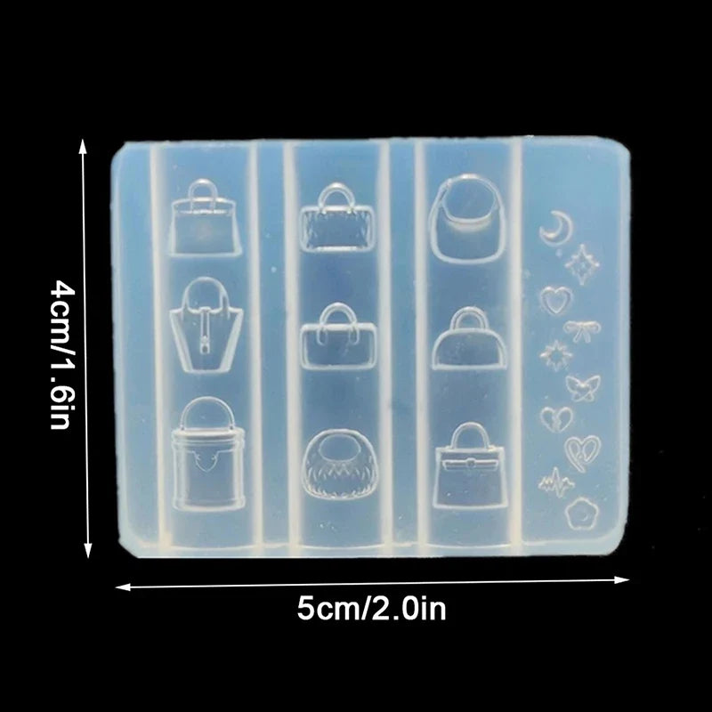 3D Bag Shape Silicone Nail Art Mold – DIY Nail Charms