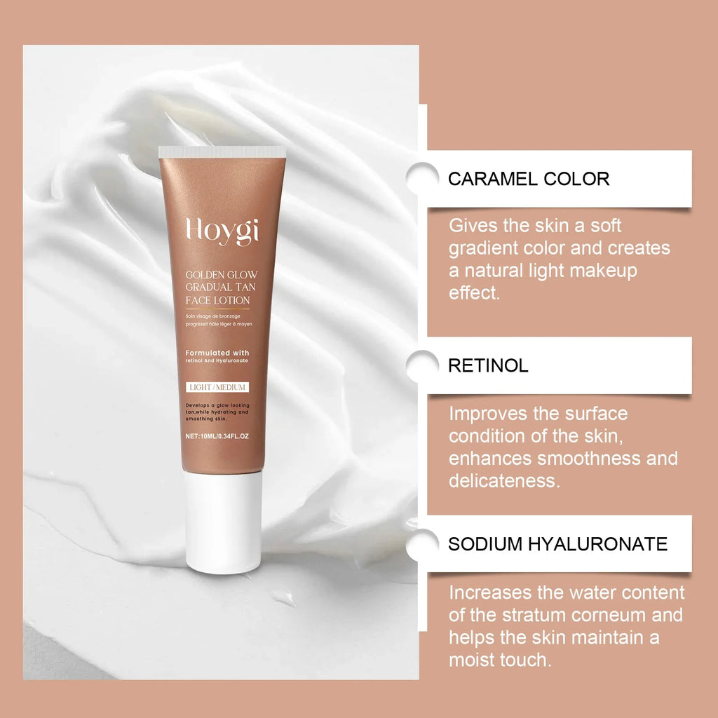 Hoygi Sunless Self-Tanning Lotion | Body Bronzer for Face & Body