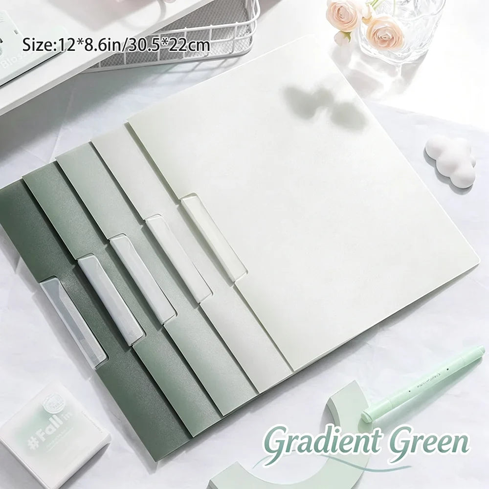 5 Rotating Pull Rod Clip A4 Transparent Insert Folder Side Opening