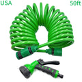 Garden Hose with 8-Pattern Nozzle Sprinkler – Spring Coil