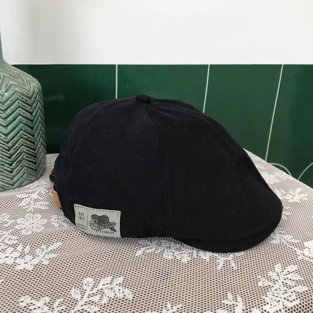 Retro Newsboy Beret Cap – Reversible Duckbill Hat for Women