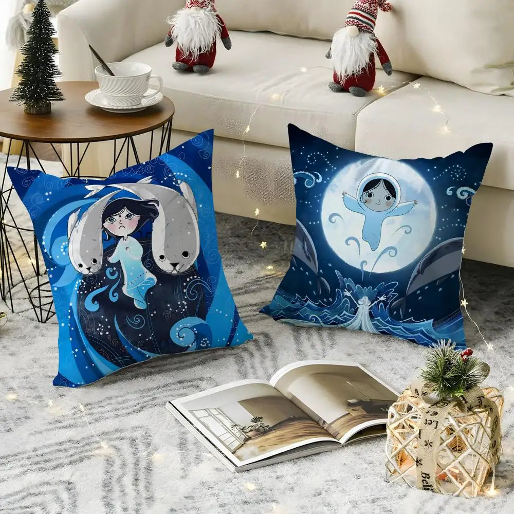 Song of the Sea Linen Cushion Cover | Hidden Zipper Pillowcase