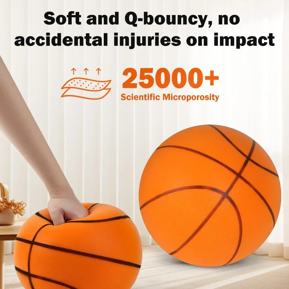 Kids Indoor Silent Foam Basketball – Quiet Bouncing Sports Toy