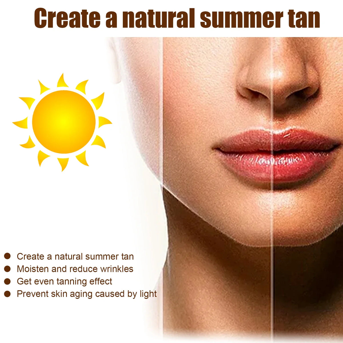 Self-Tanning Cream – UV Protection, Bronzer & Sunless Tan Body Lotion