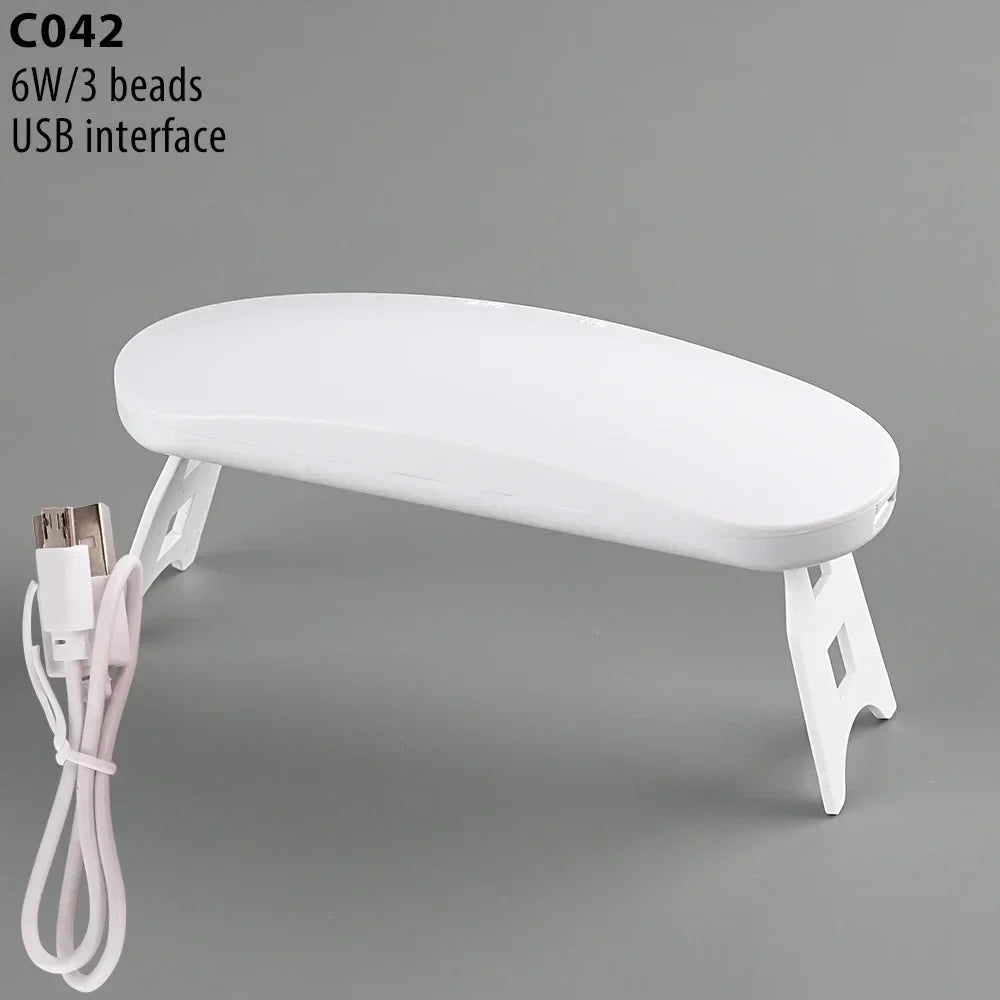 Mini 6W LED UV Nail Lamp Gel Curing Dryer USB 2-Pack