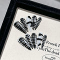 Black Snake Press-On Nails | Long Almond Y2K Punk False Nails