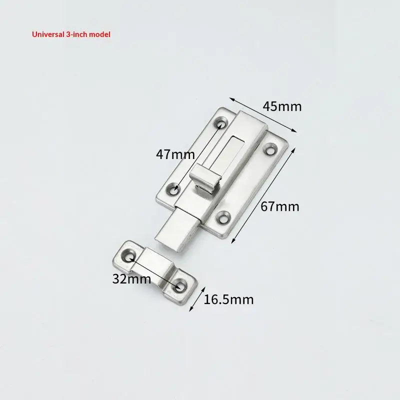 Self-elastic Latch Security Bolt Anti-theft Spring Latches Stainless