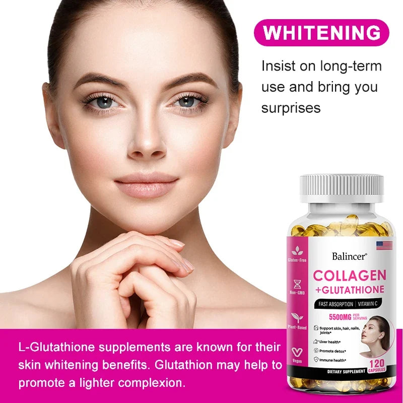 Glutathione Collagen Capsules – Antioxidant Skin & Nail Support