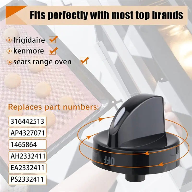 A36T-316442513 Gas Range Stove Surface Burner Knob Frigidaire Kenmore