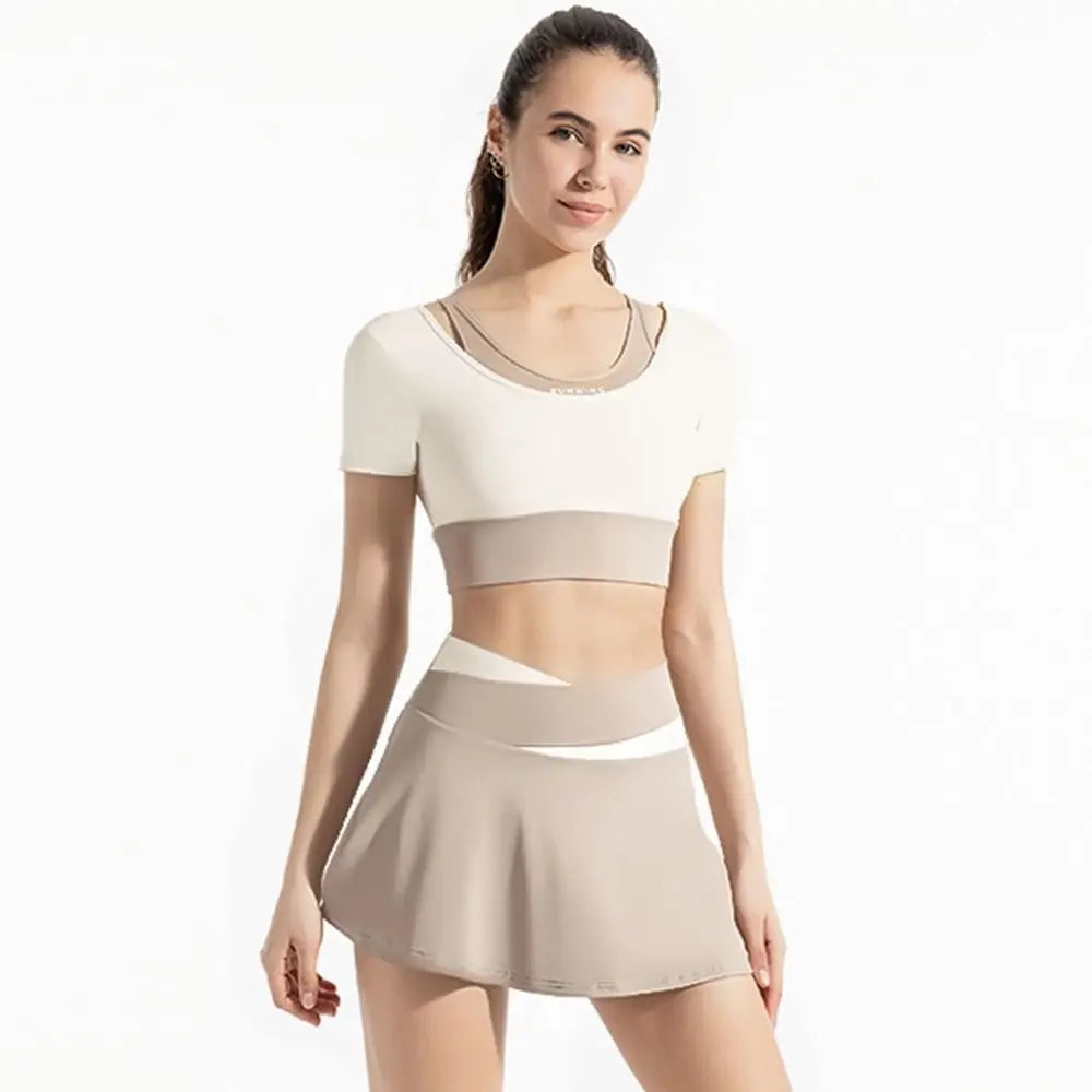 Women's Tennis Skirt with Built-In Shorts | Stretchy Golf Skirt