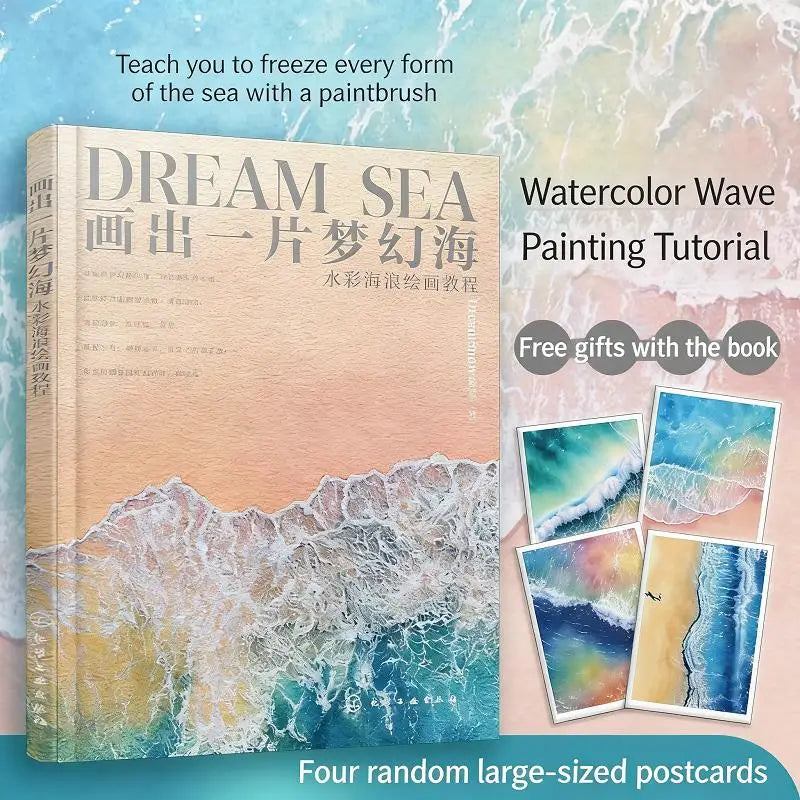 Watercolor Ocean Wave Art Tutorial Book Beginner-friendly Basic