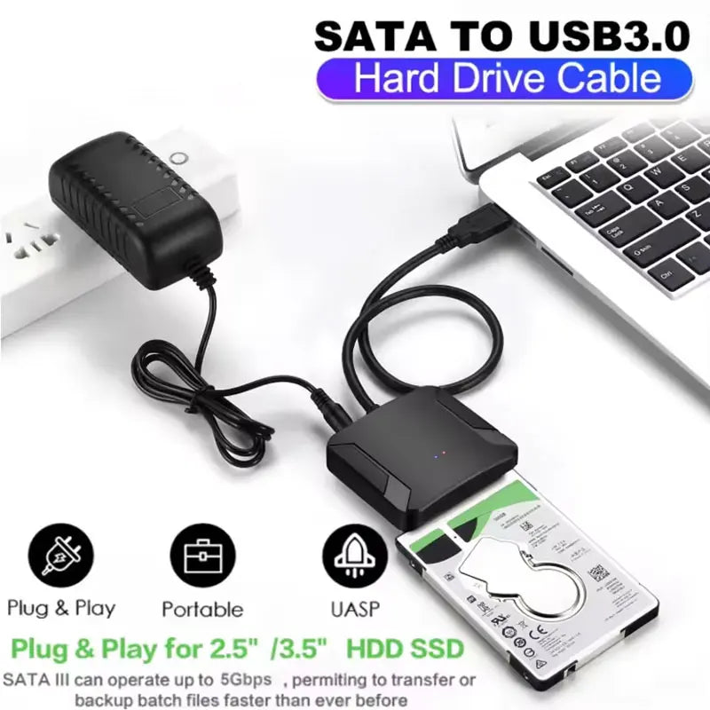 USB 3 0 SATA Adapter Cable 5 SSD HDD III Hard Drive Disk Support UASP