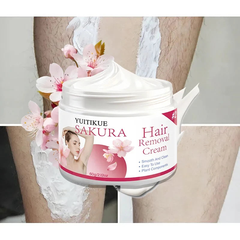 YUITIKUE Sakura Hair Removal Cream | Gentle Plant Formula 60g