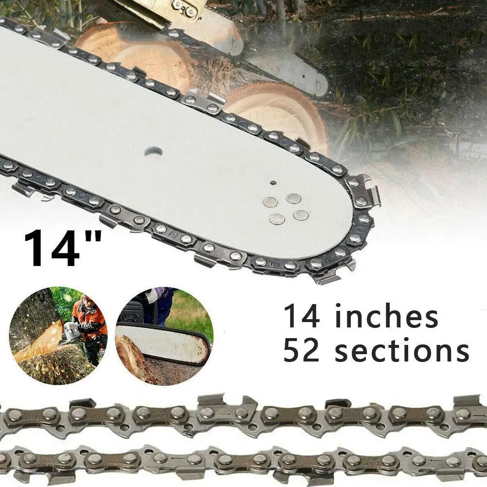 14" Chainsaw Chain 3/8" LP 52 Drive Links – Steel Replacement